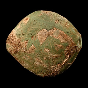 Western Asiatic Green Stone Bead