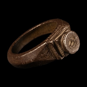 Roman Silver Ring with Inscription to the Sides
