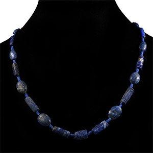 Bactrian Style Lapis Lazuli Bead Necklace String