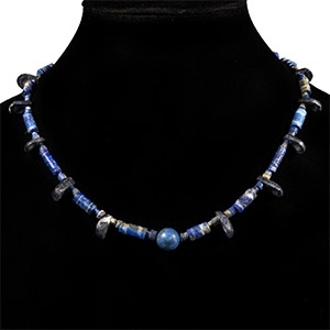 Bactrian Style Lapis Lazuli Bead Necklace String