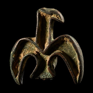 Central Asian Bronze Compartmented Eagle Seal Matrix