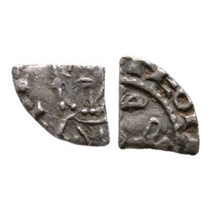 English Medieval Coins - William I - Profile Left Type - AR Cut Farthing