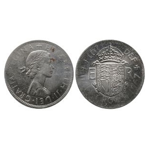 English Milled Coins - Elizabeth II - 1967 - Mistrike Halfcrown