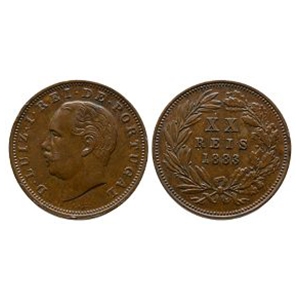 World Coins - Portugal - Louis I - 1883 - 20 Reis