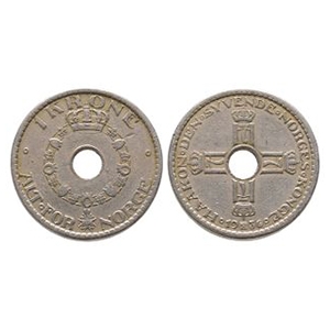 World Coins - Norway - 1936 - AR One Krone