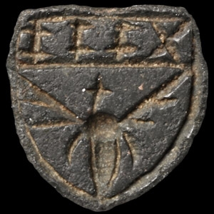 Medieval Bronze Shield-Shaped Seal Matrix