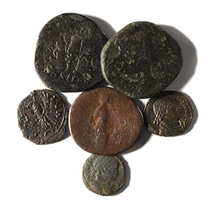 Ancient Roman Imperial Coins - Mixed AE Coin Group [6]