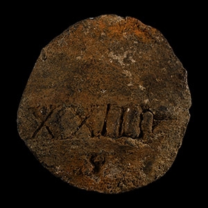 Roman Lead Bag Seal with XXIII