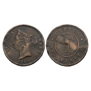 World Coins - Cyprus - 1884 - One Piastre