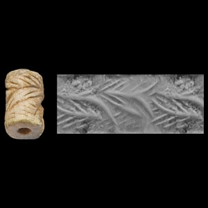 Western Asiatic Stone Cylinder Seal with Abstract Design