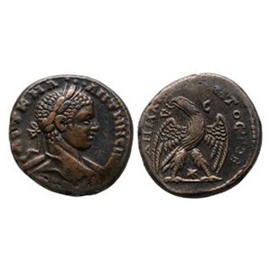 Ancient Roman Provincial Coins - Elagabalus - Seleucis Pieria - Eagle AE Tetradrachm