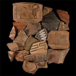 Greek and Other Painted Terracotta Fragment Group