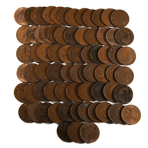 English Milled Coins - Edward VII, George V, VI, & Elizabeth II - 1902-1967 - AE Penny Group [71]