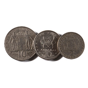 World Coins - Greece - 1957-1976 2 & 10 Drachmai Group [3]