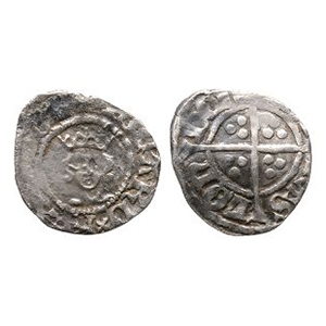 English Medieval Coins - Richard II - London - AR Halfpenny