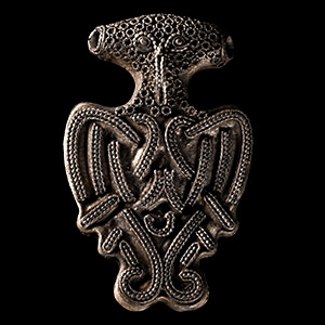 Viking Age Silver Facing Bird Pendant