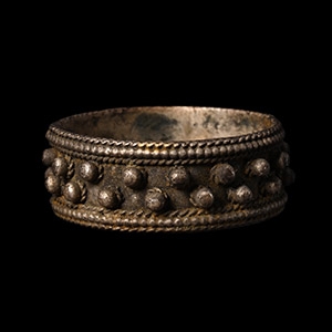 Viking Age Silver Ring with Filigree Decoration