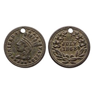 World Coins - United States - 14th Amendment - Gilt Brass Political Token