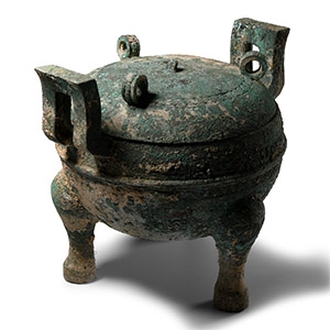 Chinese Archaic Style Bronze Lidded Vessel