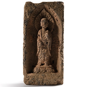 Chinese Northern Wei Brick with Standing Buddha