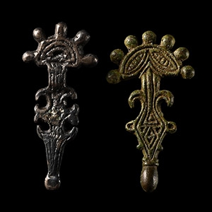 Migration Period Bronze Radiate-Headed Brooch Group