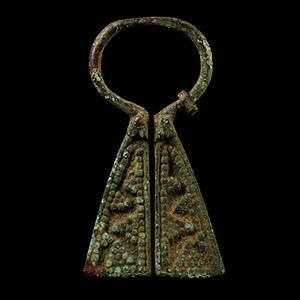 Viking Inspired Bronze Omega Penannular Brooch