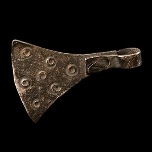 Viking Age Silver Axehead Pendant