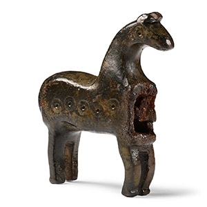 Medieval Bronze Horse Barrel Lock
