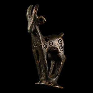 Western Asiatic Bronze Ibex Statuette