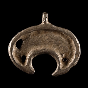 Viking Age Silver Crescentic Pendant