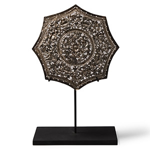 South East Asian Peranakan Silver Wedding Pillow Bolster Plate