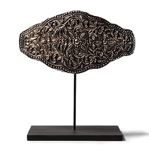 South East Asian Peranakan Silver Pending Belt Buckle Plate