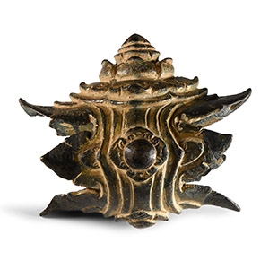 South East Asian Gilt Bronze Ceremonial Mace Fitting