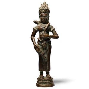 Indian Bronze Figure of Lakshmi