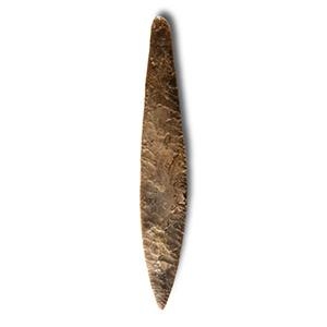 Large Stone Age Danish Knapped Flint Dagger