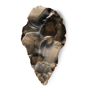 Massive Stone Age British Bifacial Lanceolate Flint Handaxe
