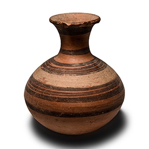 Greek Banded Bichrome Terracotta Jar