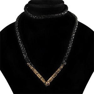 Central Asian Silver-Gilt Decorated Buckle Set on Modern Leather Belt