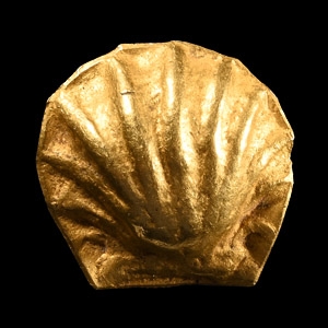 Medieval Gold Scallop Shell of St James Pilgrims Badge