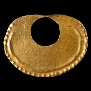 Large Western Asiatic Gold Lunar Pendant