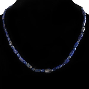 Bactrian Style Lapis Lazuli Bead Necklace String