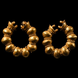 Western Asiatic Gold Earring Pair
