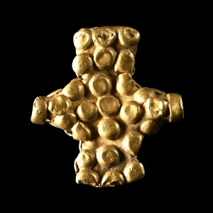 Viking Age Gold Axe-Shaped Bead