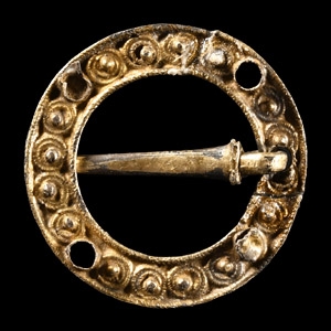 Medieval Silver-Gilt Ring Brooch