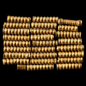 Western Asiatic Tubular Gold Bead Group