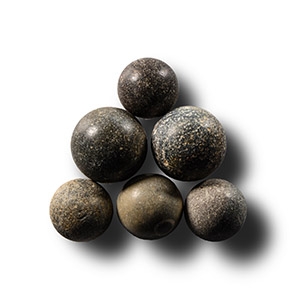 Post Medieval Stone Grapeshot Ammunition Collection