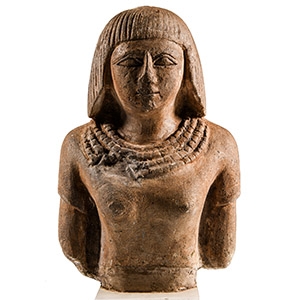 Egyptian Limestone Bust of a Male Dignitary