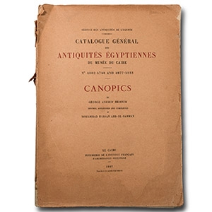 Catalogue general des Antiquites egyptiennes du Musee du Caire - Canopics