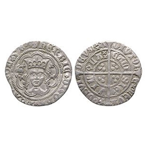 English Medieval Coins - Henry VI - Calais / Rosette-Mascle - AR Halfgroat