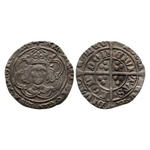 English Medieval Coins - Henry VII - London - AR Groat